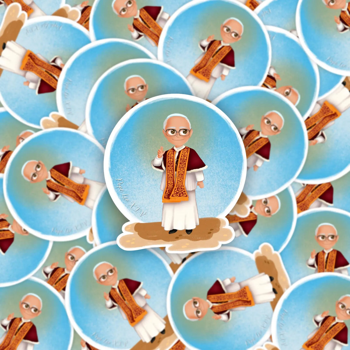 Pope Ld18 Sticker Pope Leo XIV Vinyl Sticker – Saintly Snuggles